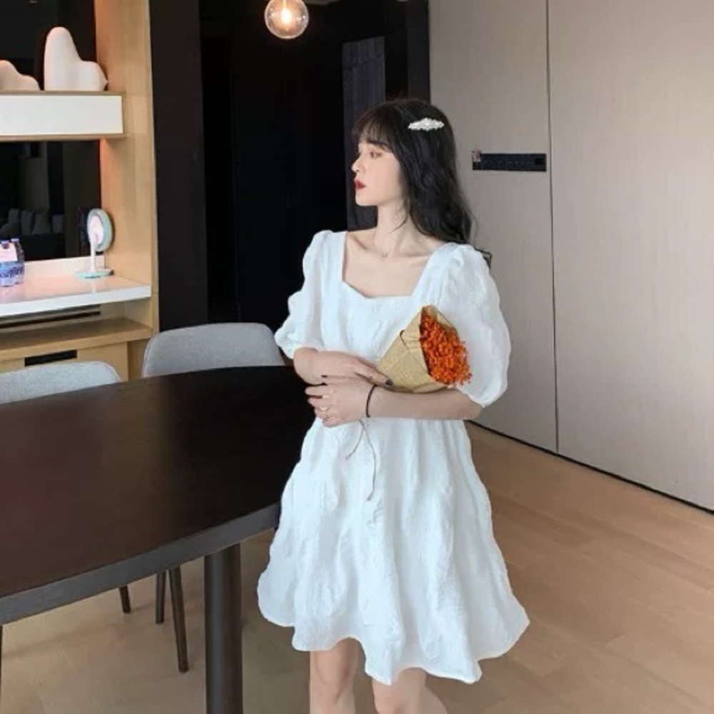 White mini dress